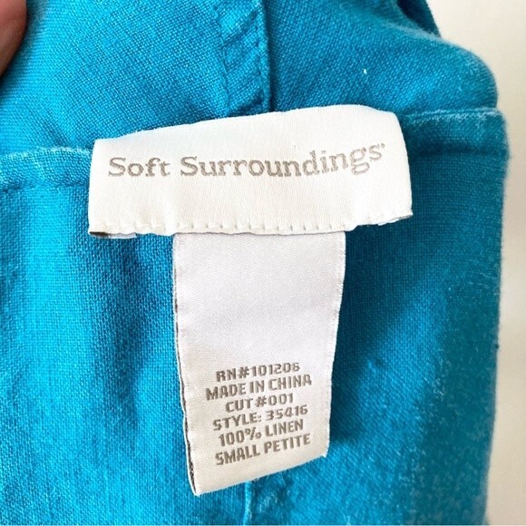 Soft Surroundings Linen Long‎ Blazer SP - Picture 3 of 6